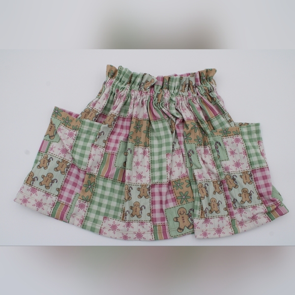 Handmade Other - Girls Size 6 Handmade Pleated Skirt – Patterned with Pockets